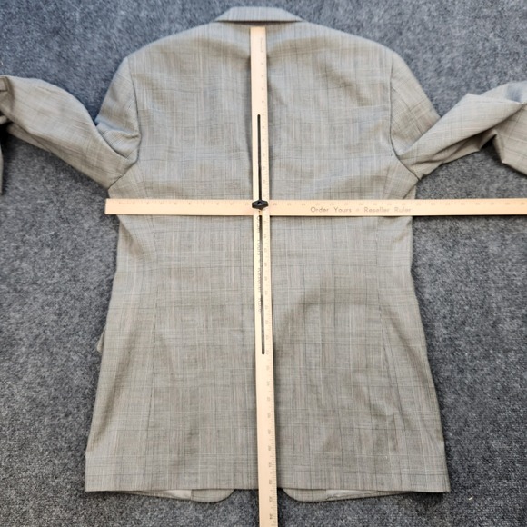 Vintage Brooks Brothers Blazer‎ Mens 42 Gray Wool Sports Coat Jacket Window Pane - Picture 8 of 10